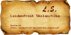 Leidenfrost Skolasztika névjegykártya